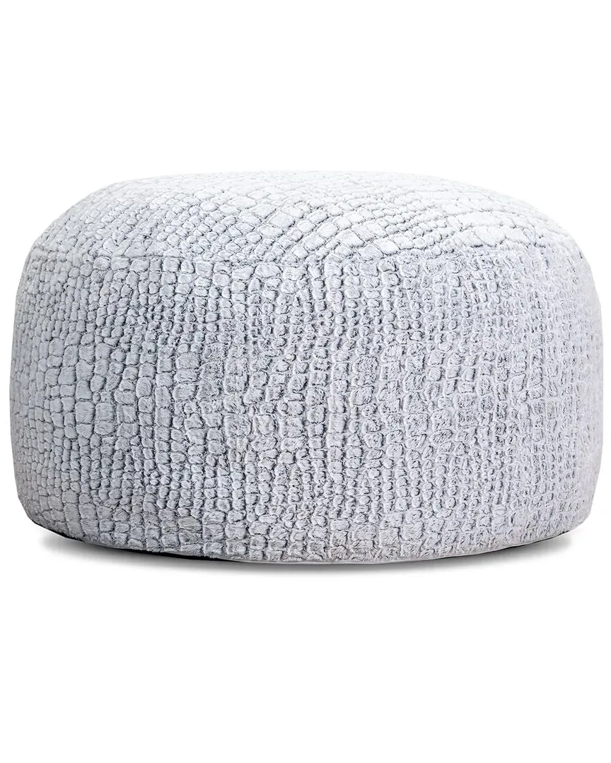 Genoa 4Ft Bean Bag Chair - Grey, Faux Fur image