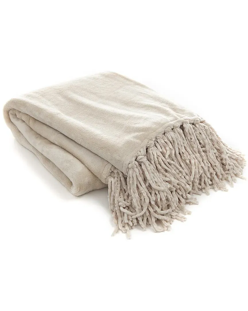 Plush Throw - Off-White, Polyester image