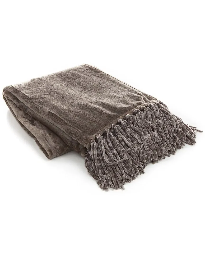 Plush Throw - Tobacco, Polyester