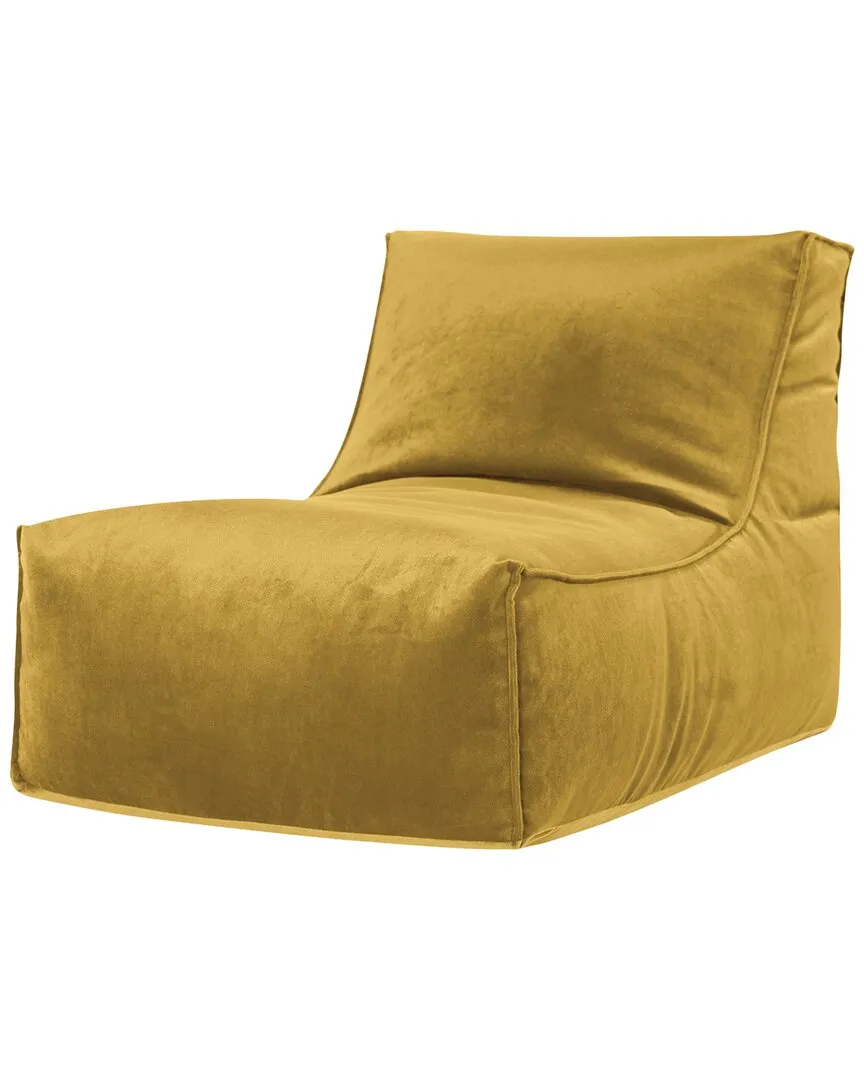 Rock Velvet Bean Bag Lounge - Mustard