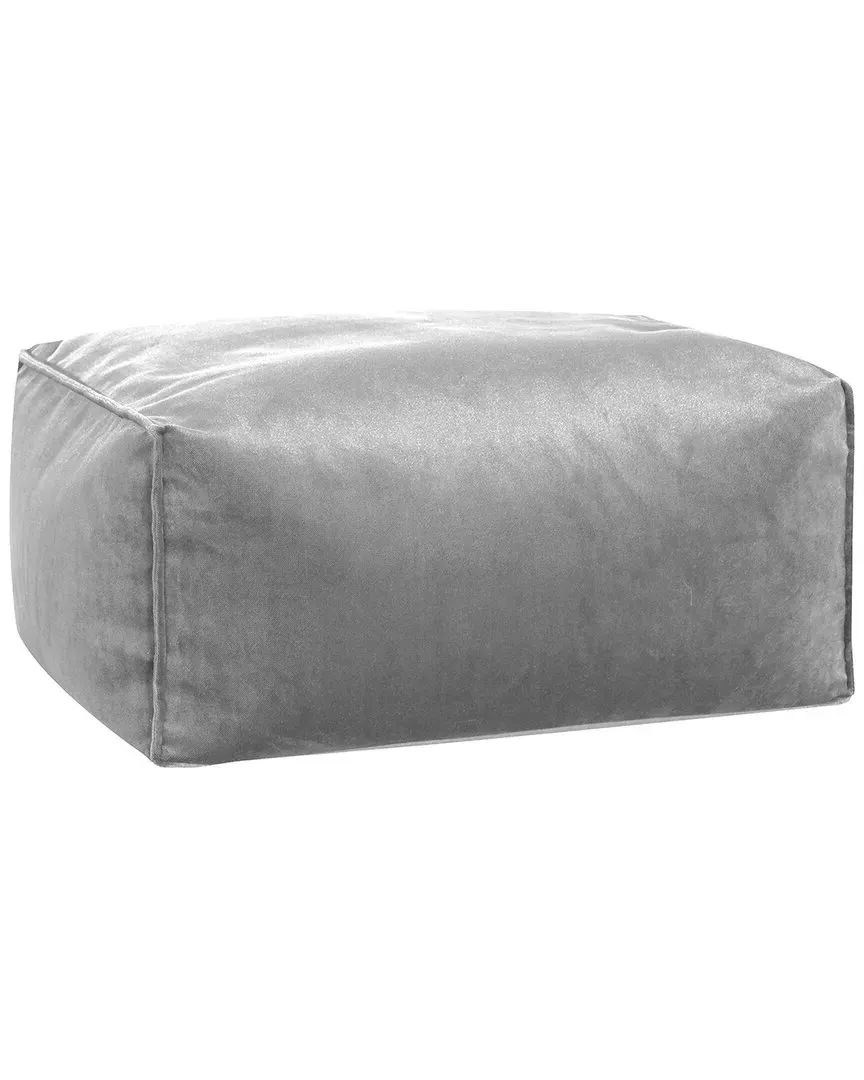 Roll Velvet Pouf - Silver image
