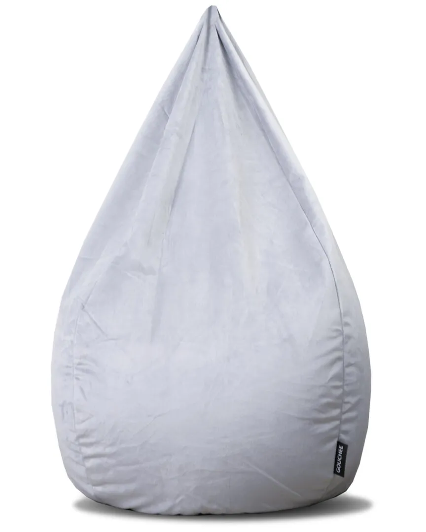 Sambre Bean Bag Chair - Grey, Velvet