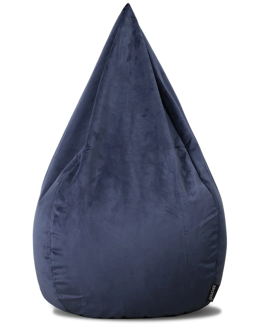 Sambre Bean Bag Chair - Navy, Velvet