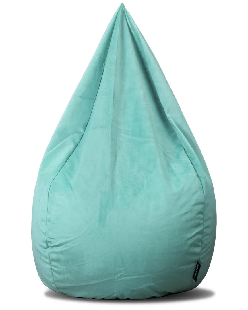 Sambre Bean Bag Chair - Turquoise, Velvet