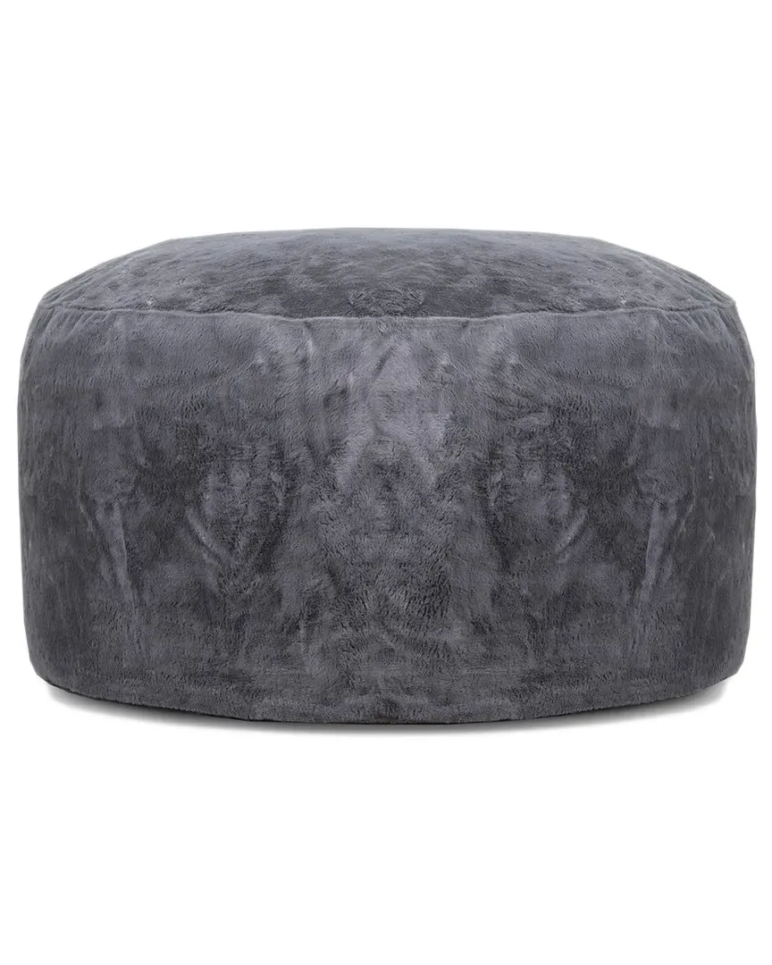 Simcoe 4Ft Bean Bag Chair - Charcoal, Faux Rabbit Fur image