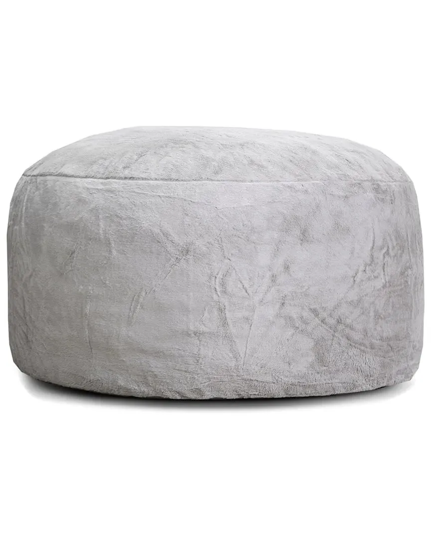 Simcoe 4Ft Bean Bag Chair - Grey, Faux Rabbit Fur