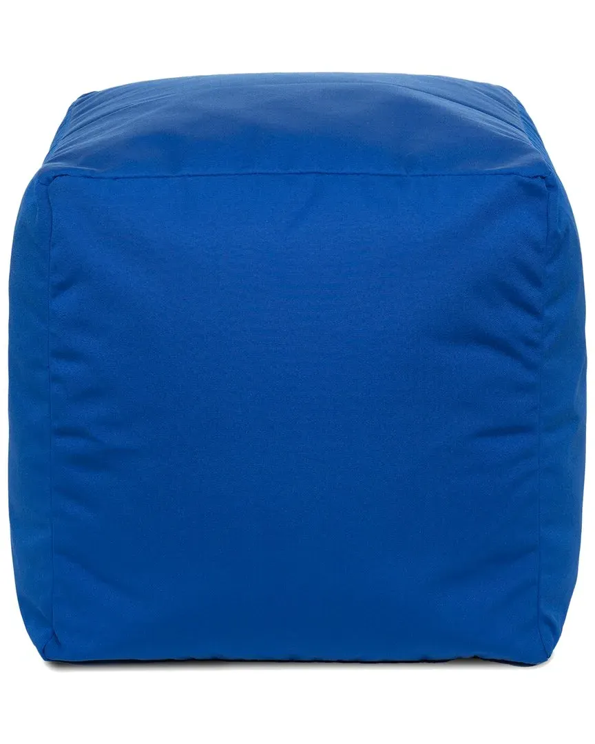 Soleil Cube Ottoman Pouf - Blue, Olefin