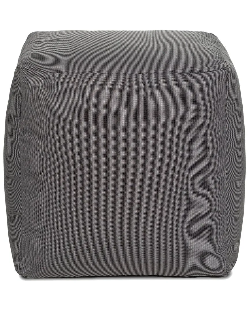 Soleil Cube Ottoman Pouf - Charcoal, Olefin