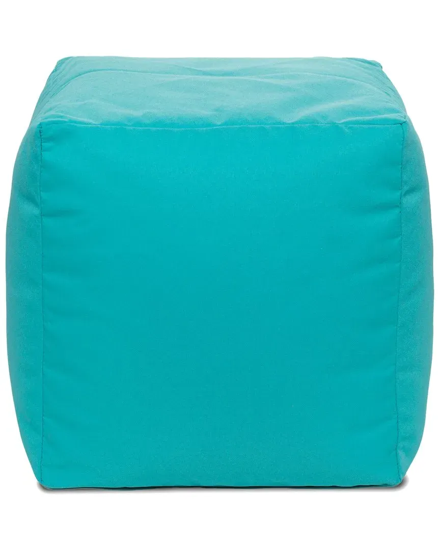 Soleil Cube Ottoman Pouf - Peacock, Olefin