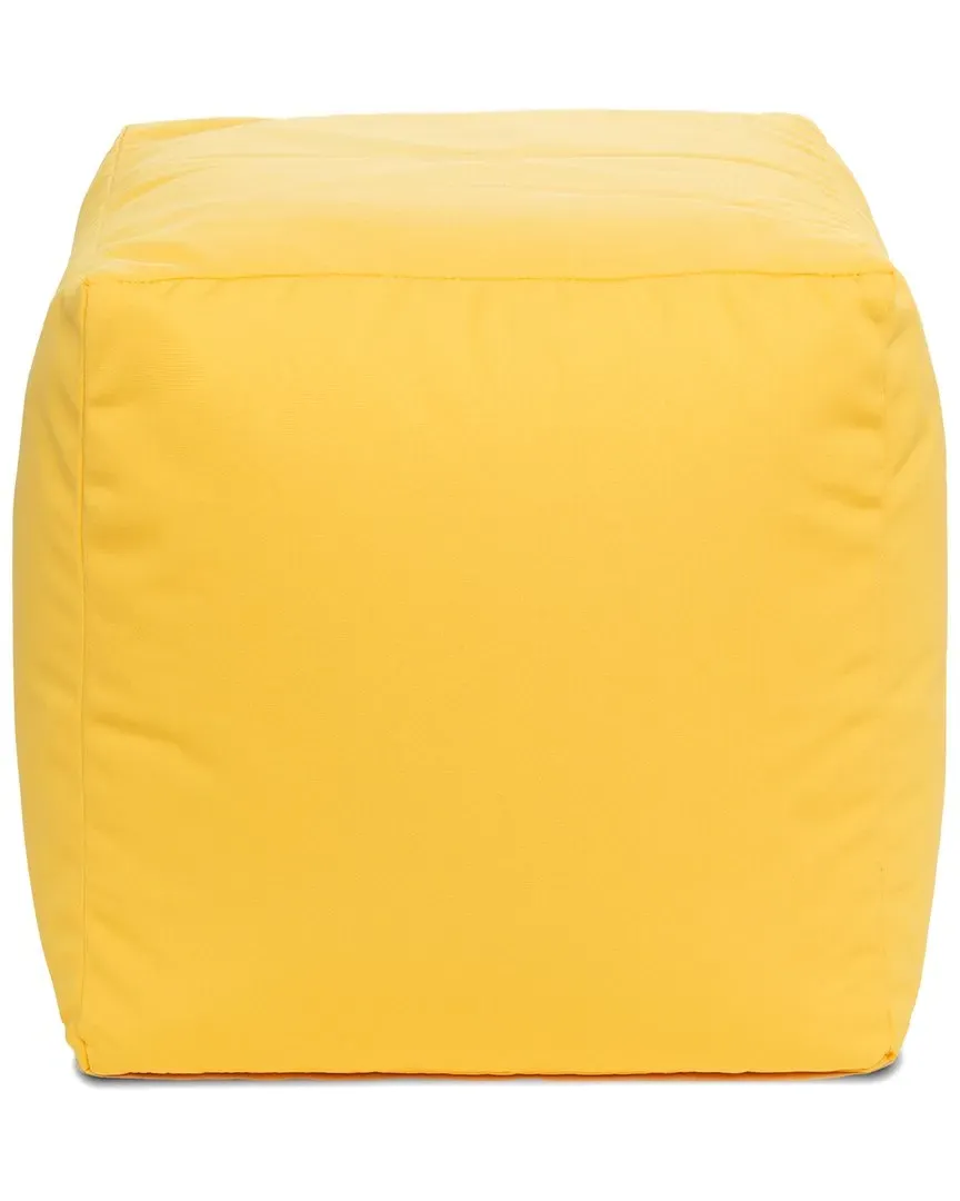 Soleil Cube Ottoman Pouf - Yellow, Olefin