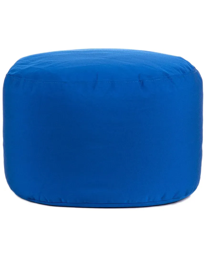 Soleil Dotcom Round Ottoman Pouf - Blue, Olefin
