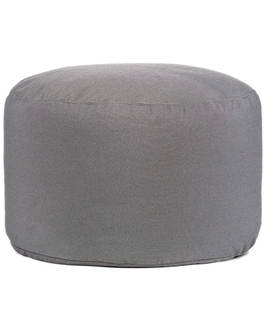 Soleil Dotcom Round Ottoman Pouf - Charcoal, Olefin