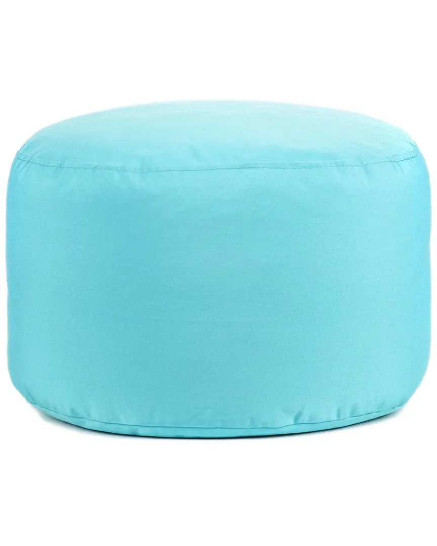 Soleil Dotcom Round Ottoman Pouf - Peacock, Olefin