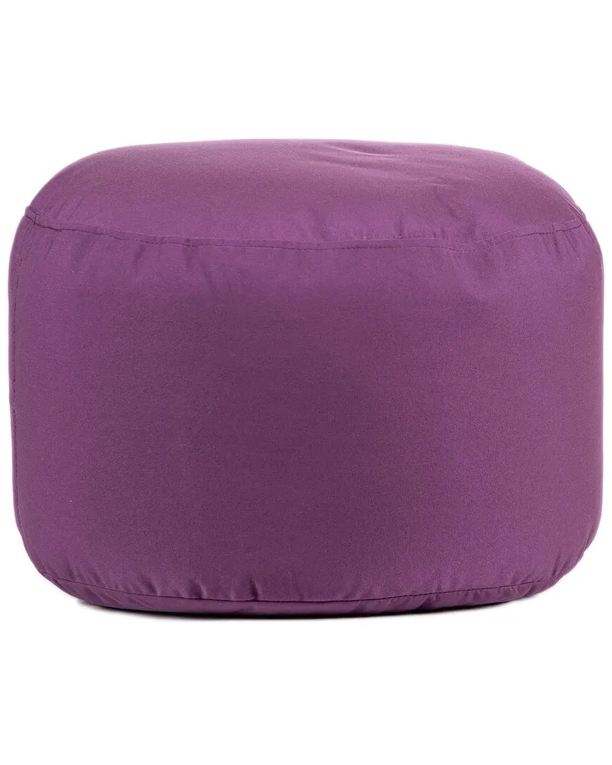 Soleil Dotcom Round Ottoman Pouf - Purple, Olefin