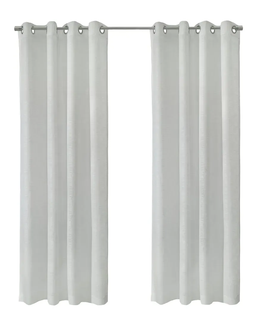 Boucle Sheer Grommet Curtain Panel - White, Polyester image