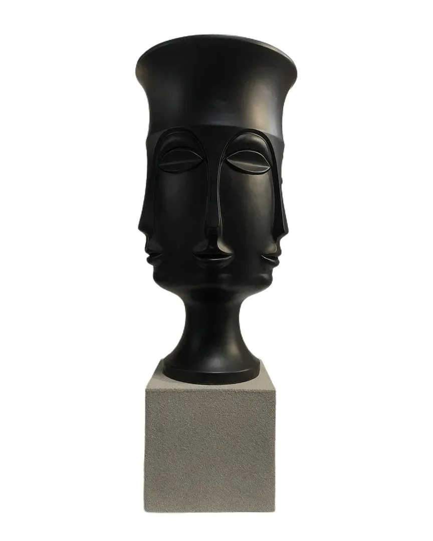 Assisi Medium Floor Vase - Black, Resin image