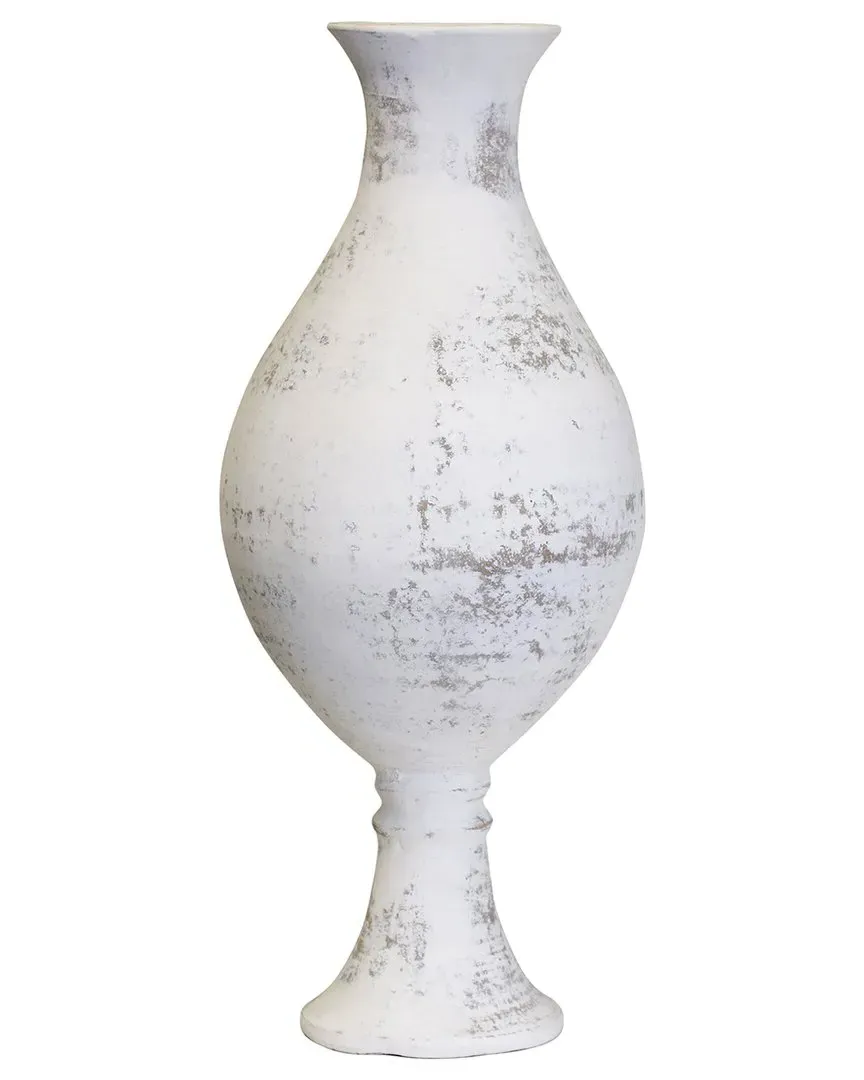 Clove Large Vase - Distressed White, Ceramic image