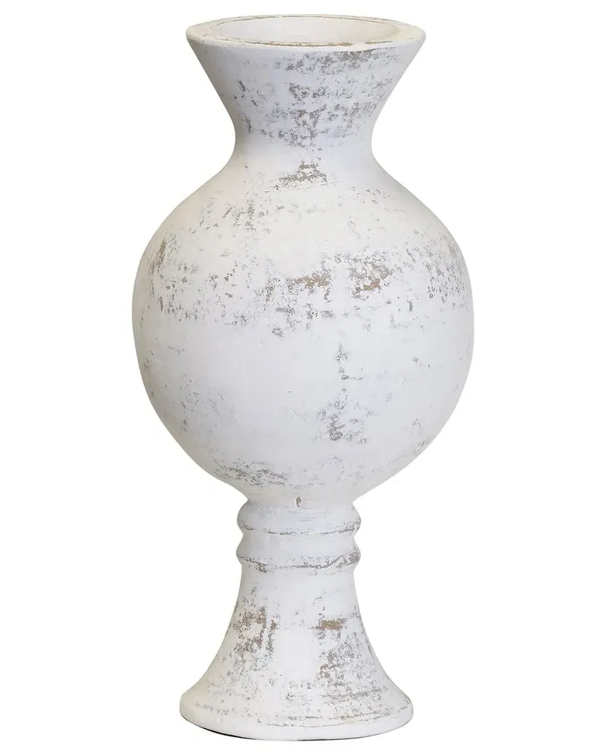 Clove Small Vase - Distressed White, Ceramic image