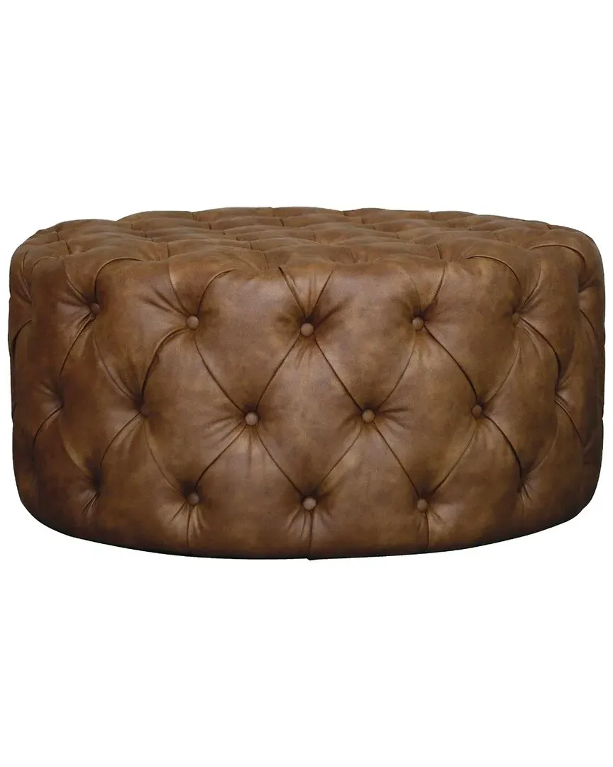 Frazer Ottoman - Brown, Faux Leather image
