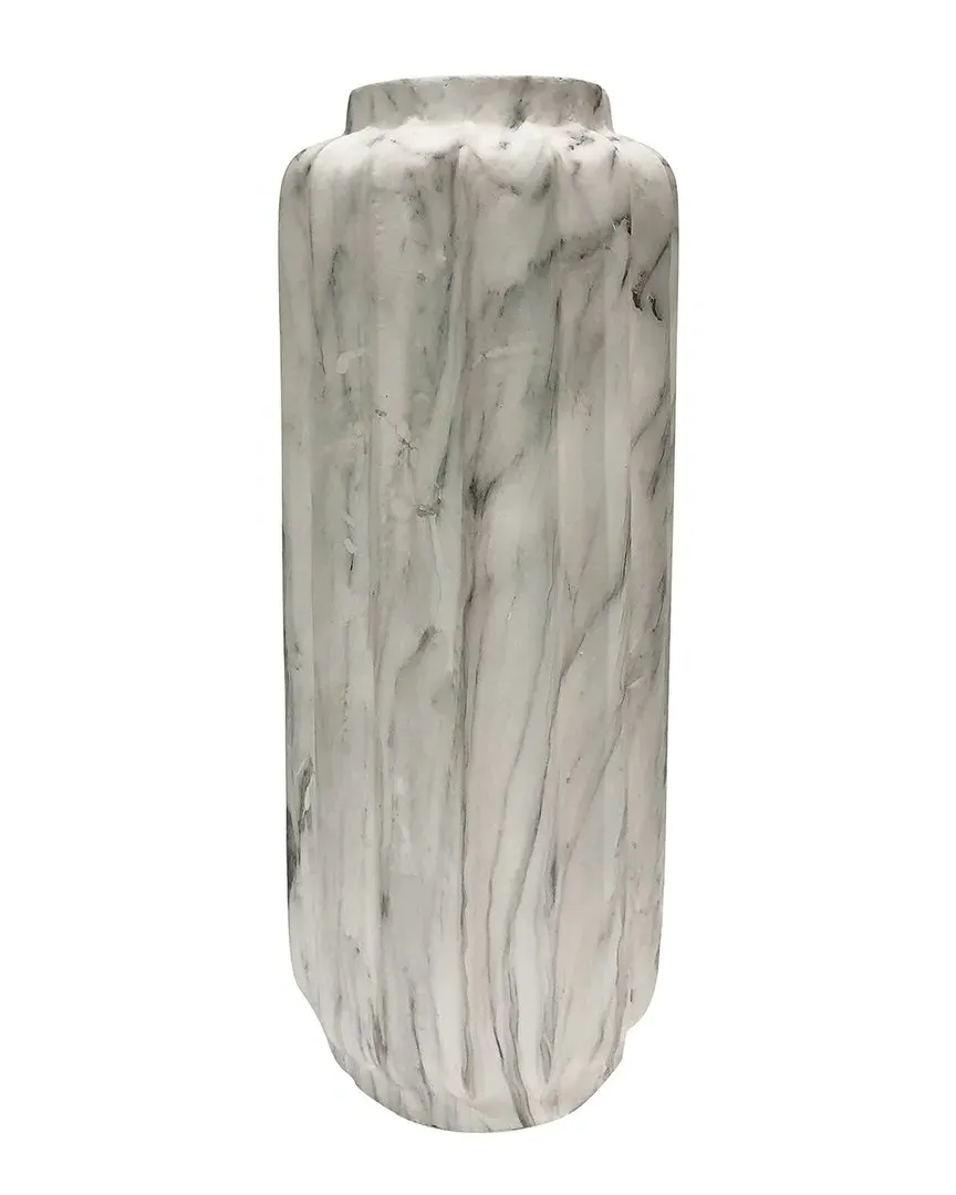 Harp & Finial Medium Floor Vase - White image