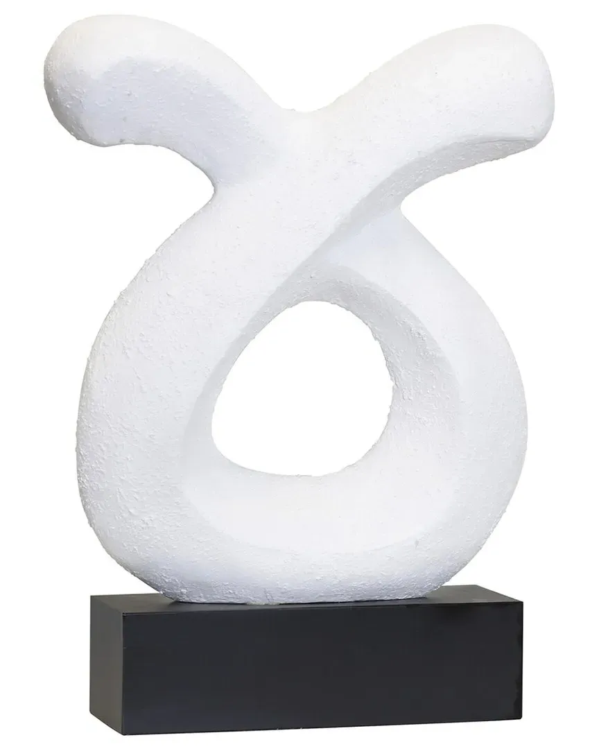 Harp & Finial Taurus Statue - White, Resin image