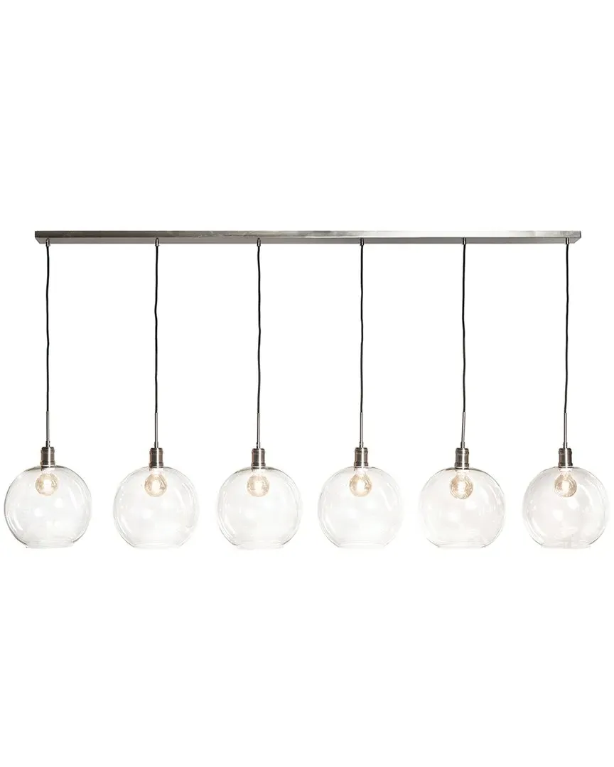 Luca Linear Pendant Light - Nickel, Clear Glass image