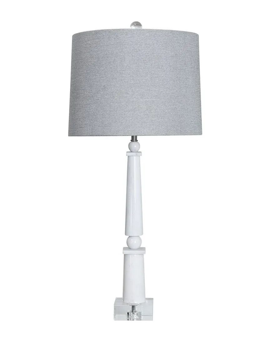 Rudy Table Lamp - White, Marble image