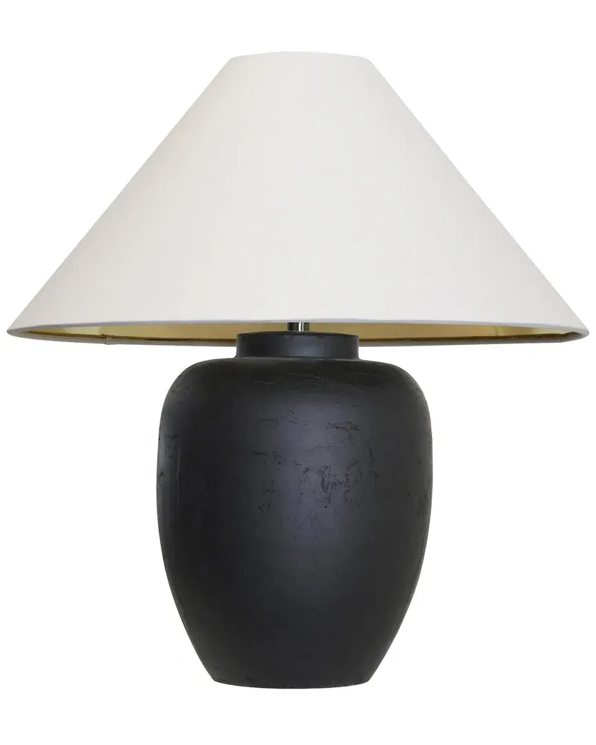 Sabian Table Lamp with Fabric Shade - Black, Ceramic image