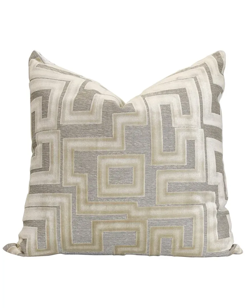 Theron Pillow with Down Feather Insert - Beige