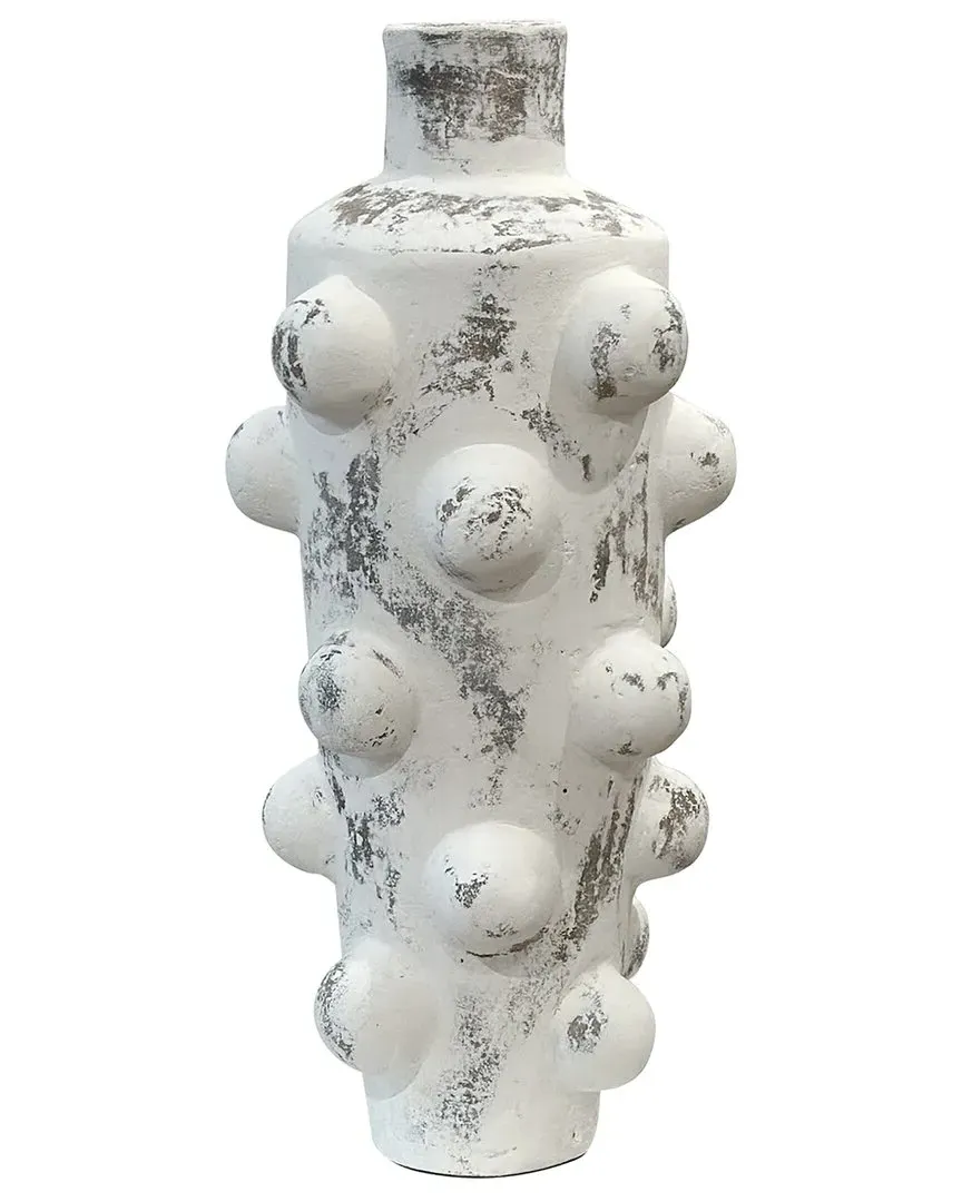 Watts Medium Vase - Distressed White, Ceramic image