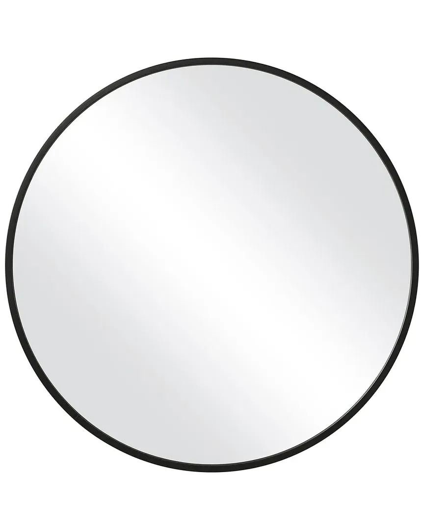 37" Round Mirror - Black, PVC