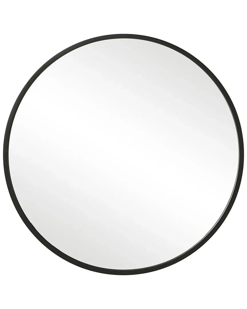 43" Round Mirror - Black, PVC