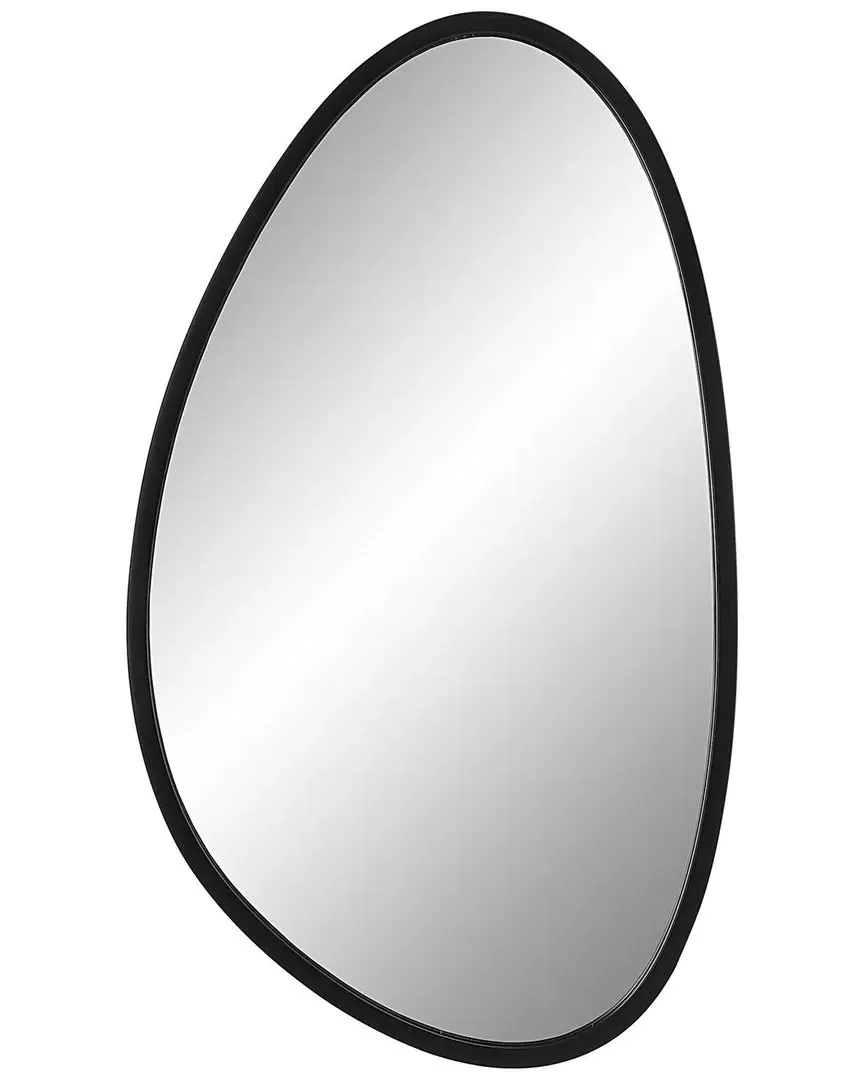 Asymmetrical Frame Mirror - Black, PVC image