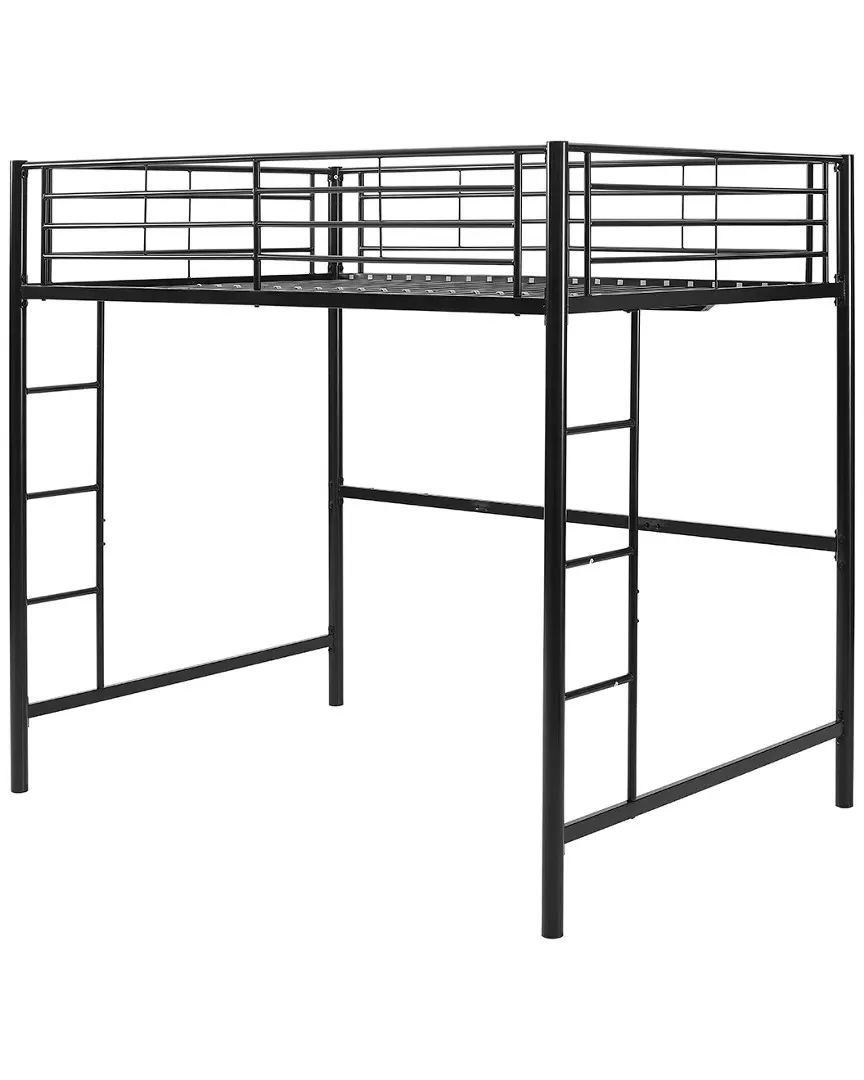 Full Size Metal Loft Bed - Black image