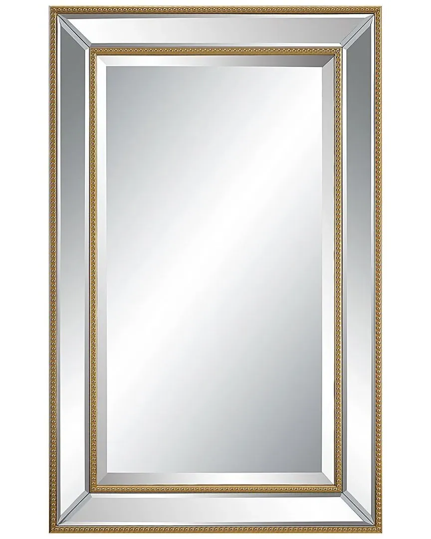 Gold Beading Beveled Frame Mirror - Gold image