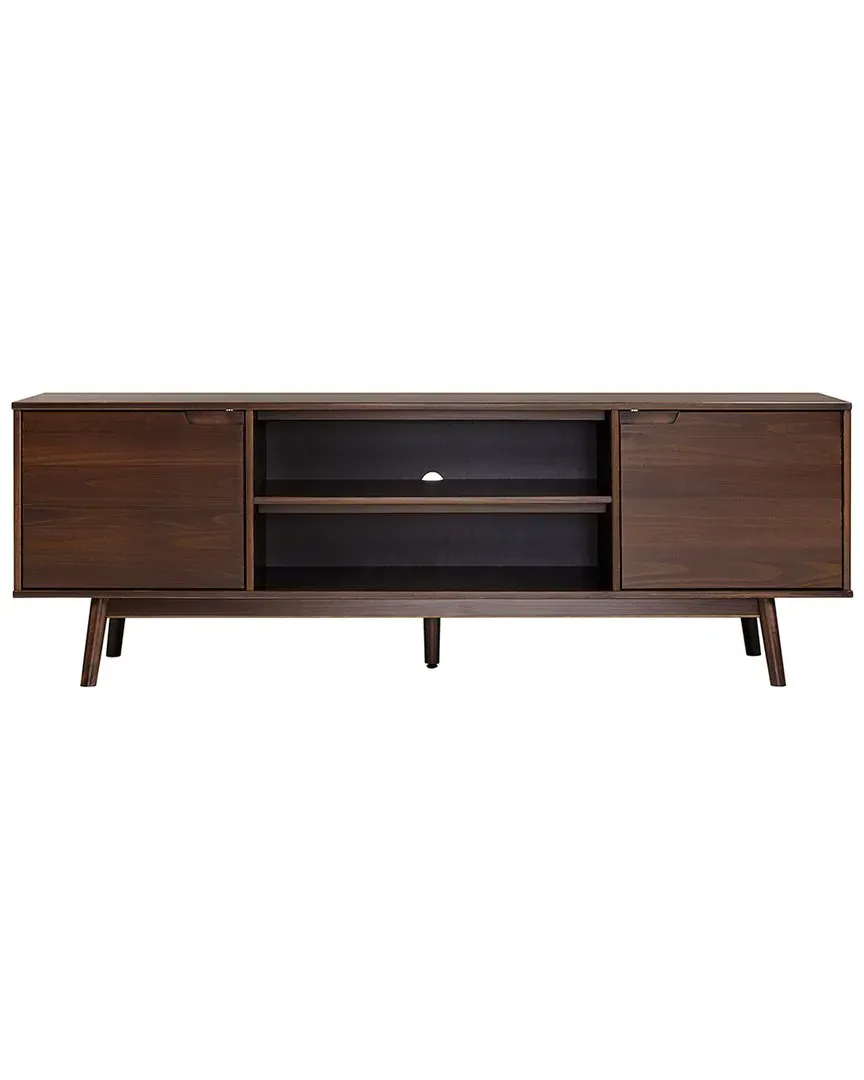 Hewson 2-Door Solid Wood TV Stand - Walnut image