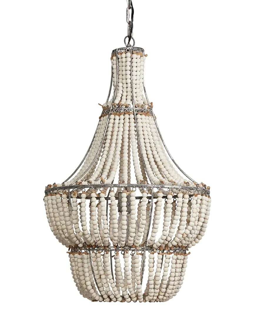 Jamie Young Blanca Chandelier - Antique White, Wood