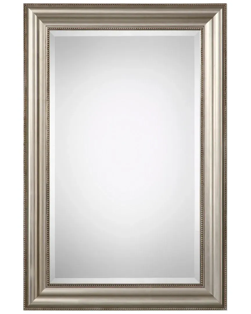 Lightly Antiqued Champagne-Silver Mirror - Silver