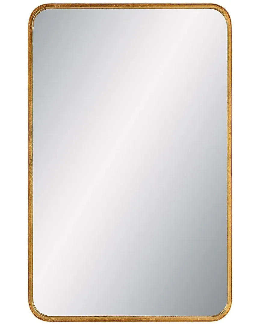 Metal Frame Mirror with Rounded Corners - Gold Leaf
