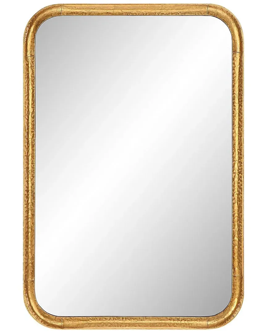 Rectangular Hammered Metal Mirror - Brown, Metal