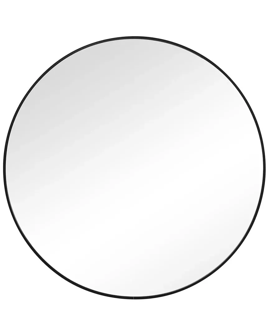 Round Mirror - Black, Aluminum