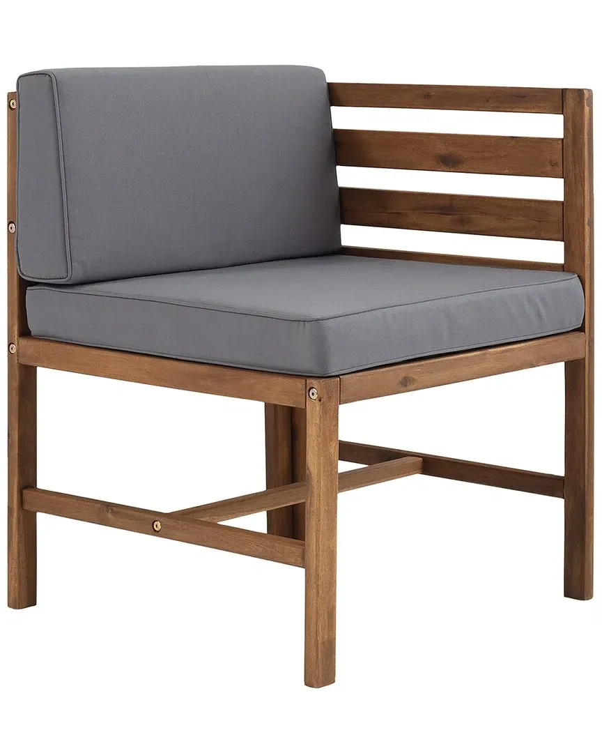 Sanibel Modular Outdoor L/R Chairs And Ottoman - Brown, Acacia