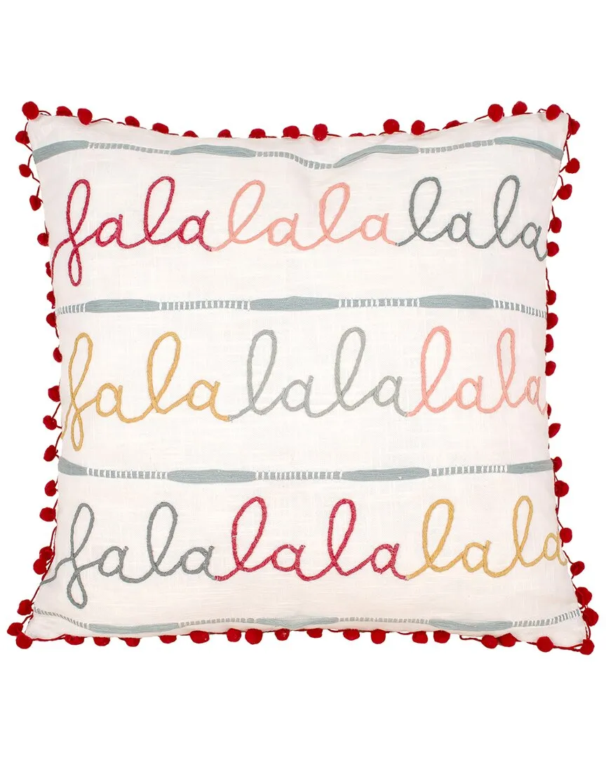 18x18 Falala Embroidered Pillow - Multicolor, Cotton