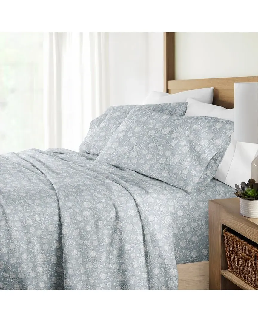 300 Thread Count 4pc Cotton Sheet Set - Blue