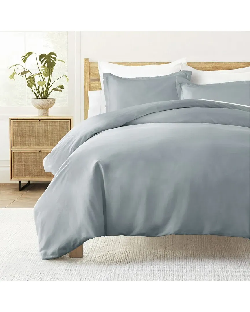 300 Thread Count Sateen Cotton Duvet Cover Set - Blue