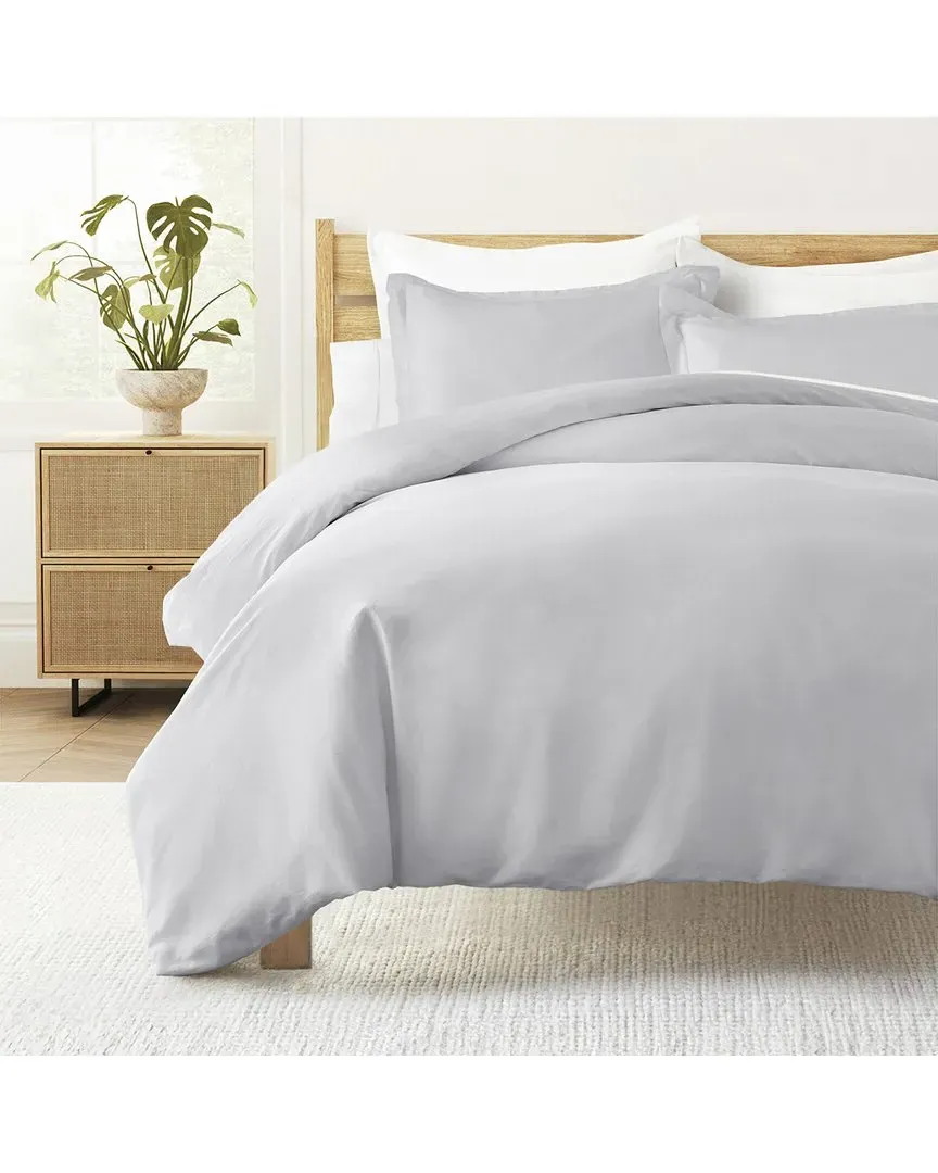 300 Thread Count Sateen Cotton Duvet Cover Set - Grey