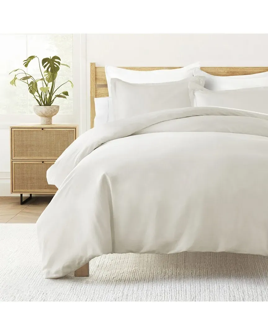 300 Thread Count Sateen Cotton Duvet Cover Set - Ivory