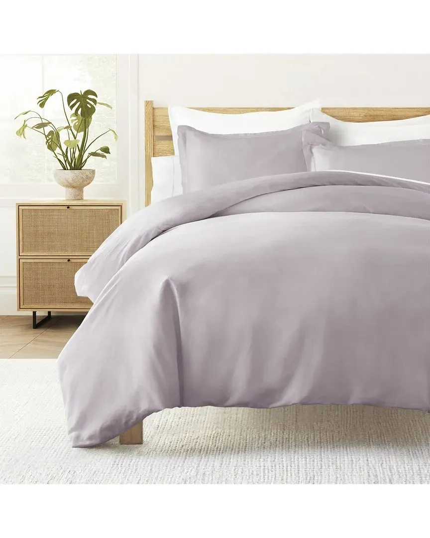 300 Thread Count Sateen Cotton Duvet Cover Set - Mauve