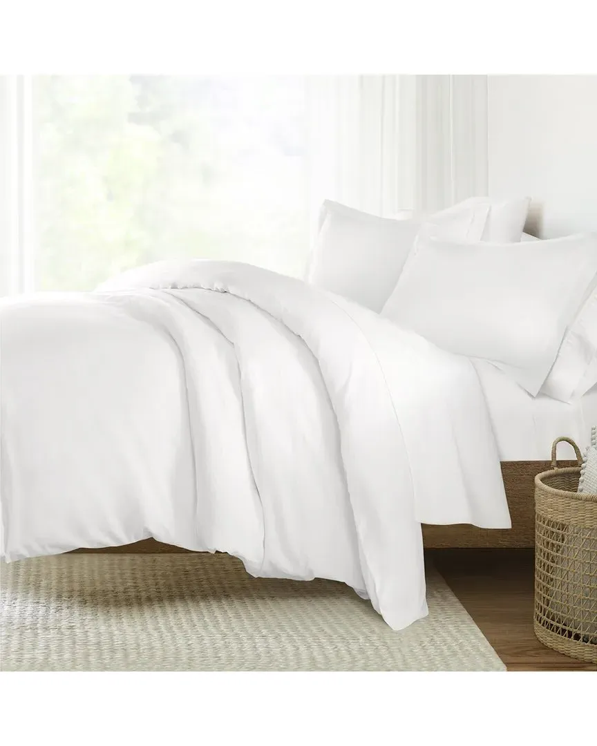 300 Thread Count Sateen Cotton Duvet Cover Set - White