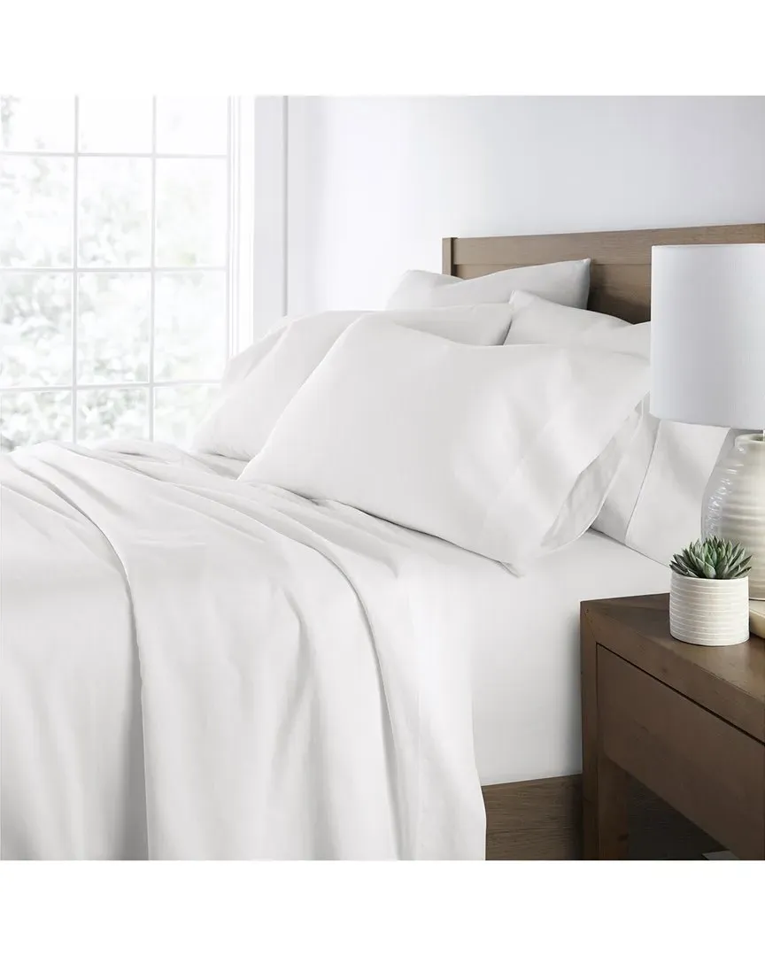 300tc Brushed Cotton Sheet Set - White